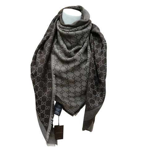 gucci scarf women brown|gucci oversized scarf.